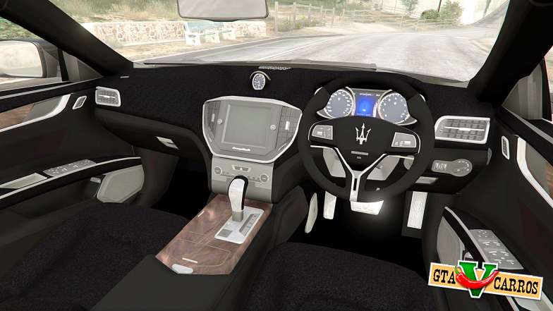 Maserati Quattroporte 2013 for GTA 5 steering wheel view