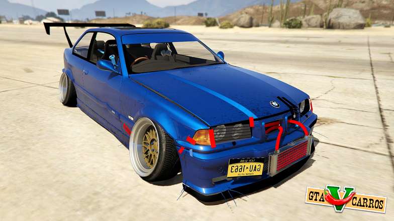 BMW M3 E36 DRIFTMISSILE for GTA 5 front view