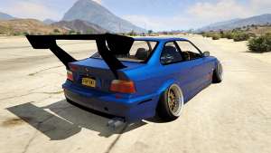 BMW M3 E36 DRIFTMISSILE for GTA 5 back view