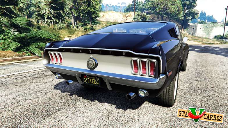 Ford Mustang 1968 v1.1 for GTA 5 back view