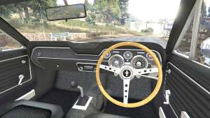 Ford Mustang 1968 v1.1 for GTA 5 interior view