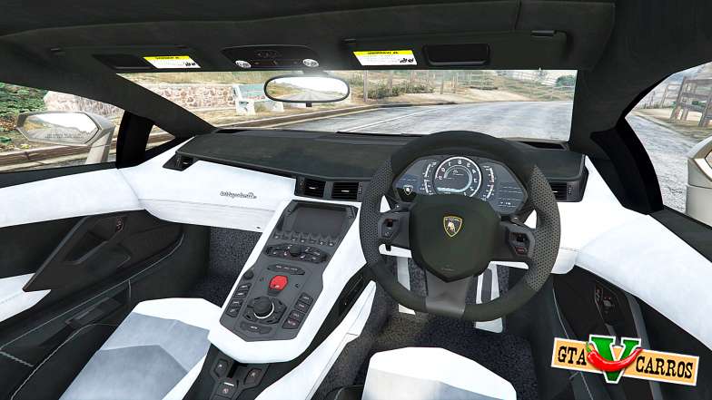Lamborghini Aventador LP700-4 2012 v1.2 for GTA 5 interior view
