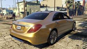 Mercedes-Benz S65 W222 for GTA 5 back view