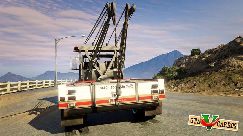 Teller-Morrow Towtruck from SOA for GTA 5 back view