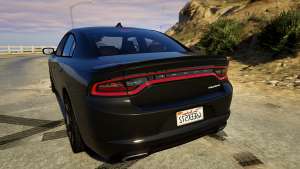 Dodge Charger 2016 for GTA 5 back view