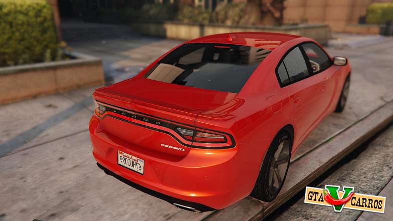 Dodge Charger Hellcat for GTA 5 rear view