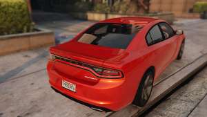 Dodge Charger Hellcat for GTA 5 rear view