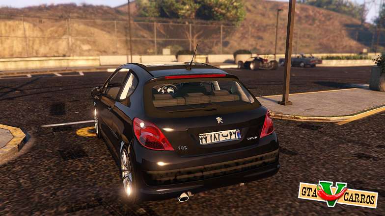 Peugeot 207 for GTA 5 rear view