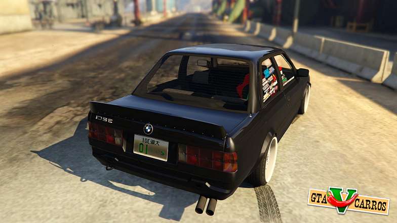 BMW E30 Drift for GTA 5 rear view