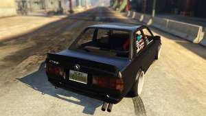 BMW E30 Drift for GTA 5 rear view