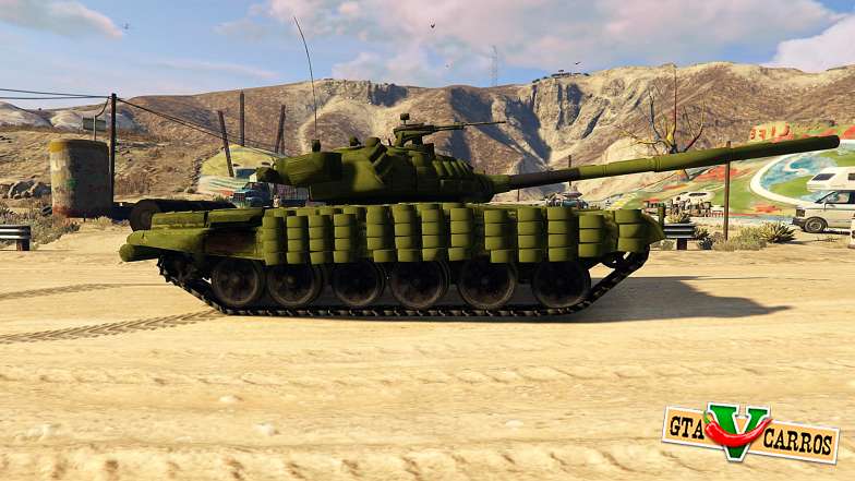 Tank T-72 for GTA 5 side view