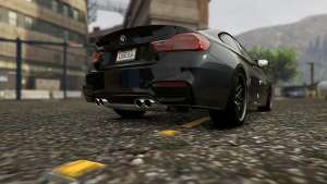 BMW M4 F82 2015 for GTA 5 rear view