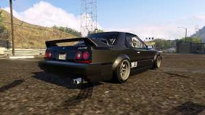 Nissan Skyline RS-X R30 for GTA 5 rear view