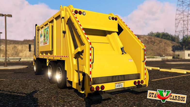 Portugal, Madeira Garbage Truck CMF Skin for GTA 5 rear view