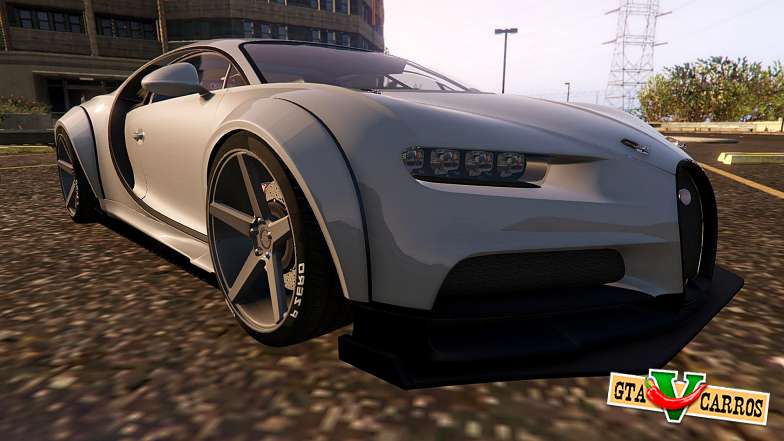 Bugatti Chiron Widebody for GTA 5 front view