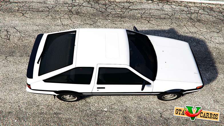 Toyota Sprinter Trueno GT-Apex (AE86) [replace] for GTA 5 view from top