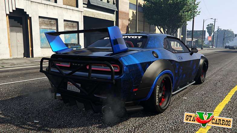 Dodge Challenger 2015 (Super Tuning) for GTA 5 rear view