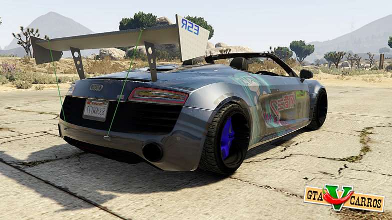 Audi Spyder V10 for GTA 5 rear view