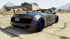 Audi Spyder V10 for GTA 5 rear view