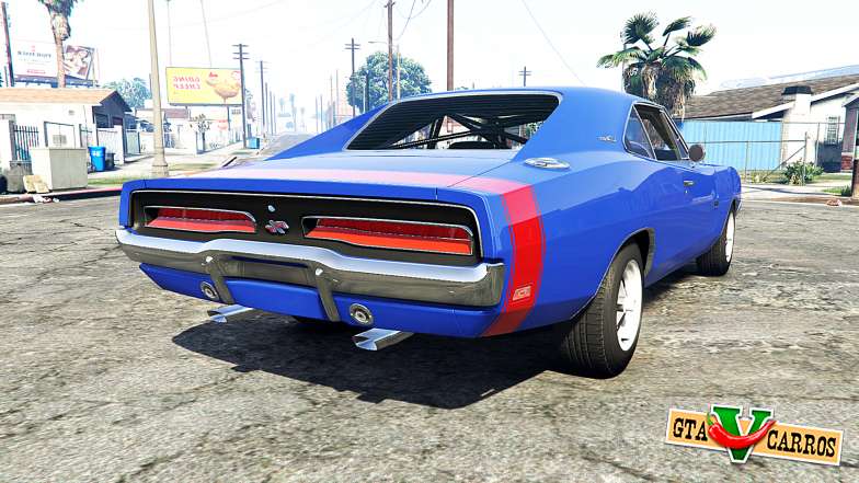 Dodge Charger RT (XS29) 1969 v1.2 [add-on] for GTA 5 rear view