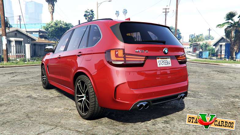 BMW X5 M (F85) 2016 [add-on] for GTA 5 rear view