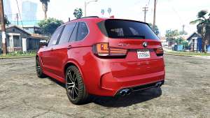 BMW X5 M (F85) 2016 [add-on] for GTA 5 rear view