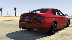 BMW M5 f10 2012 for GTA 5 rear view