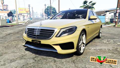 Mercedes-Benz S63 yellow brake caliper [replace] for GTA 5 front view