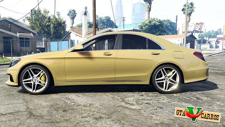 Mercedes-Benz S63 yellow brake caliper [replace] for GTA 5 side view