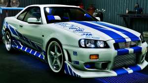 Nissan Skyline GT-R34 3.0 for GTA 5 front view