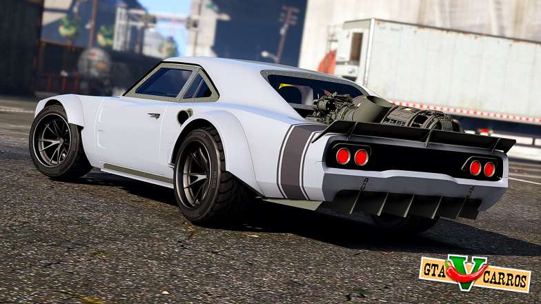 Dodge Charger Fast &amp; Furious 8 for GTA 5 rear view