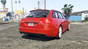 Audi RS6 Avant (C6) [replace] for GTA 5 rear view