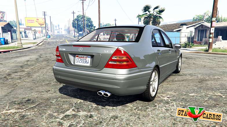 Mercedes-Benz C32 AMG (W203) 2004 [replace] for GTA 5 rear view