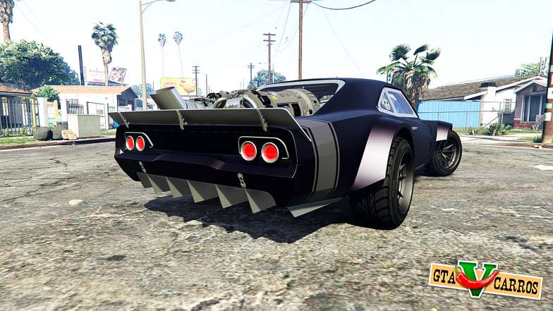 Dodge Charger Fast &amp; Furious 8 [replace] for GTA 5 rear view