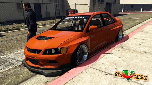 Mitsubishi Lancer Evolution IX Clinched for GTA 5 front view