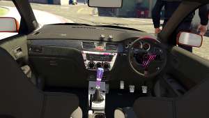 Mitsubishi Lancer Evolution IX Clinched for GTA 5 interior