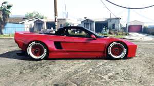 Honda NSX (NA1) Rocket Bunny [replace] for GTA 5 - side view
