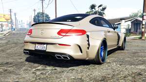 Mercedes-Benz C 63 S AMG widebody [add-on] for GTA 5 - rear view