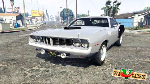 Playmouth Hemi Cuda (BS) 1971 [replace] for GTA 5 - front view