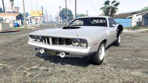 Playmouth Hemi Cuda (BS) 1971 [replace] for GTA 5 - front view