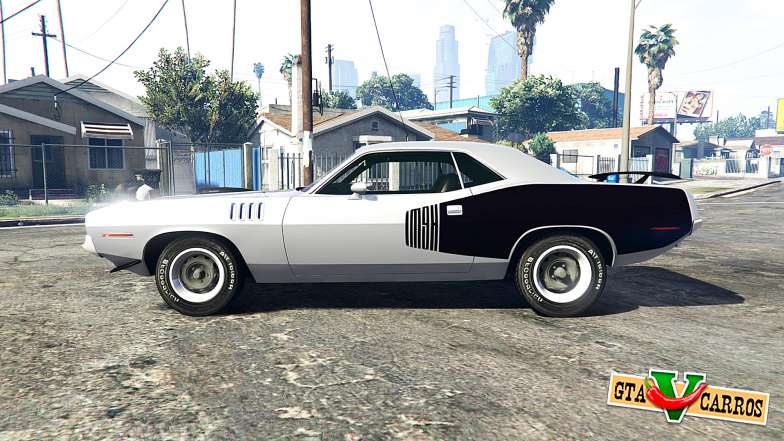 Playmouth Hemi Cuda (BS) 1971 [replace] for GTA 5 - side view
