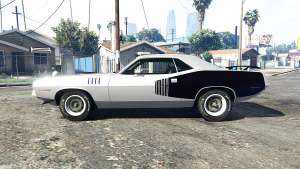 Playmouth Hemi Cuda (BS) 1971 [replace] for GTA 5 - side view