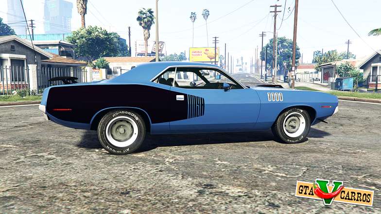 Playmouth Hemi Cuda (BS) 1971 [add-on] for GTA 5 - side view