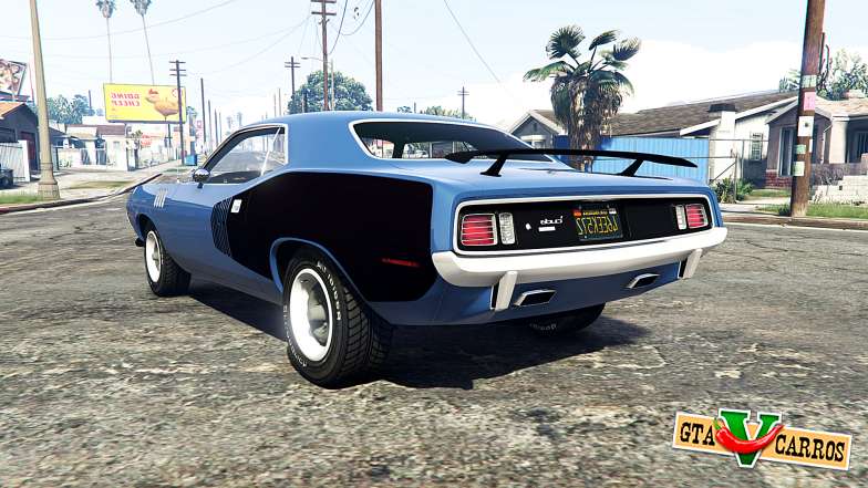 Playmouth Hemi Cuda (BS) 1971 [add-on] for GTA 5 - rear view