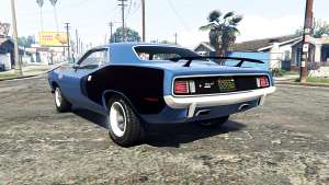 Playmouth Hemi Cuda (BS) 1971 [add-on] for GTA 5 - rear view