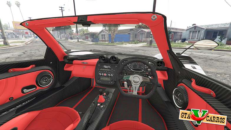 Pagani Zonda Cinque roadster 2009 [replace] for GTA 5 - interior