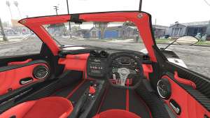 Pagani Zonda Cinque roadster 2009 [replace] for GTA 5 - interior