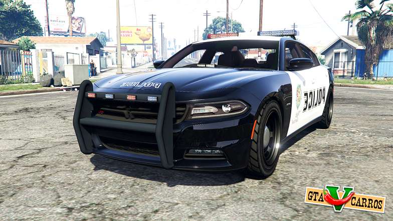 Dodge Charger RT 2015 Police v2.0 [replace] for GTA 5 - front view