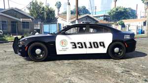 Dodge Charger RT 2015 Police v2.0 [replace] for GTA 5 - side view