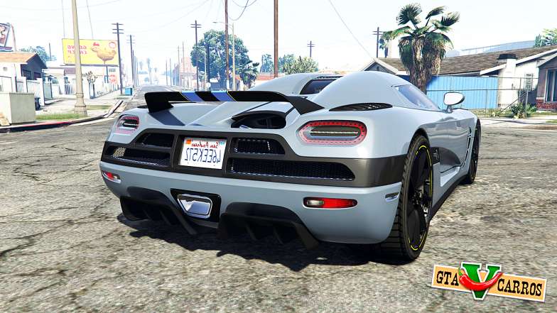 Koenigsegg Agera N 2011 [replace] for GTA 5 - rear view